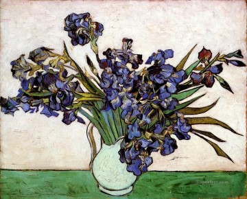 Jarrón con Iris Vincent van Gogh Impresionismo Flores Pinturas al óleo